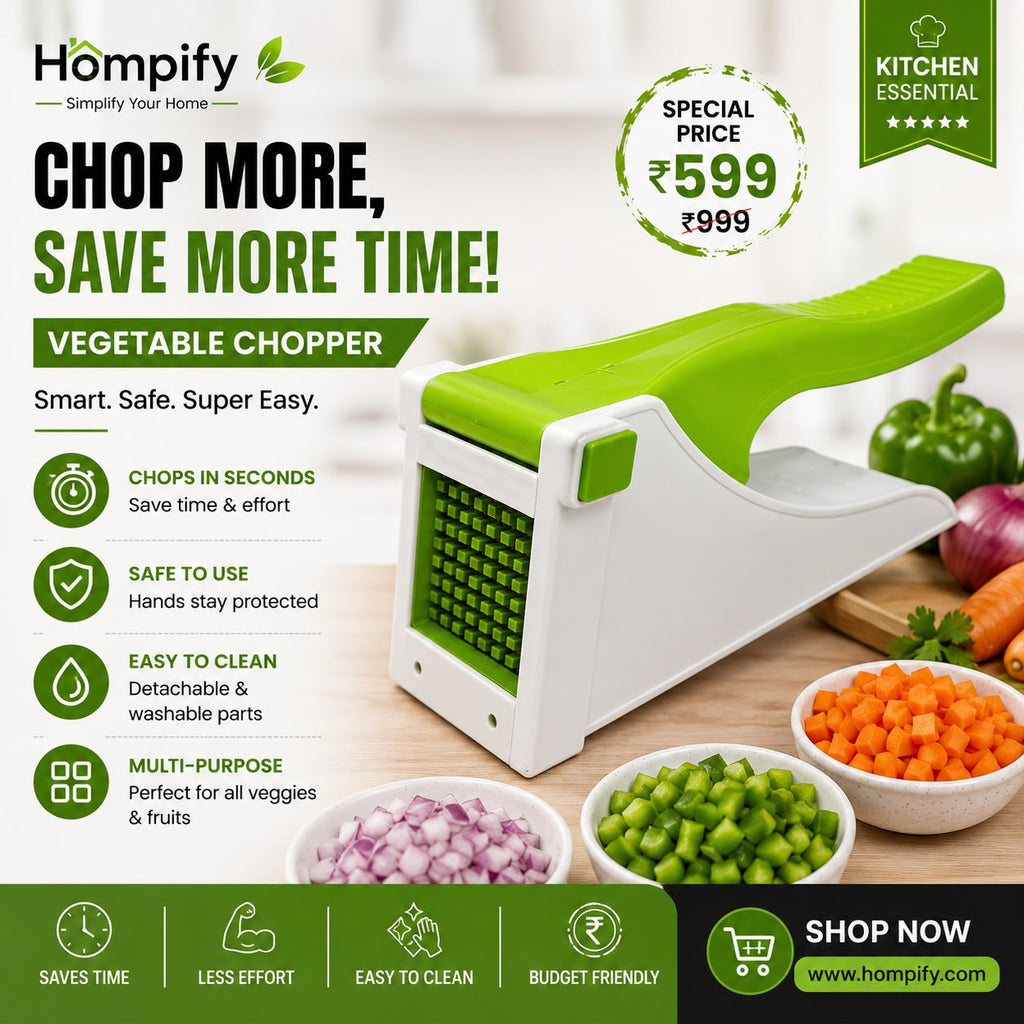5-in-1 Vegetable Chopper | 5 Stainless Steel Blades