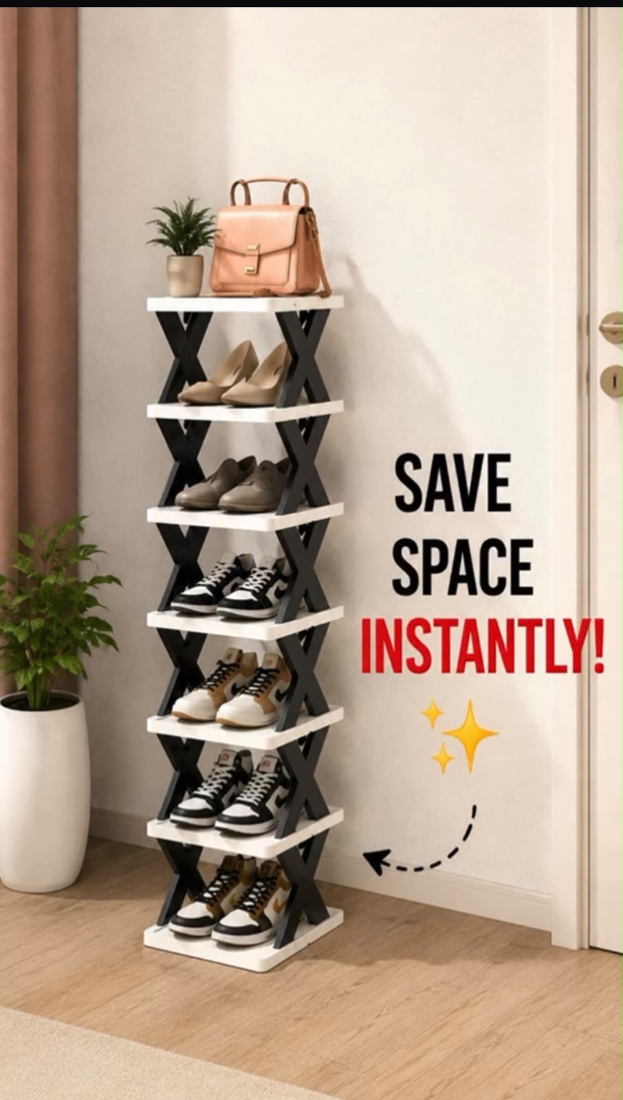 Premium 6-Layer Foldable Shoe Rack
